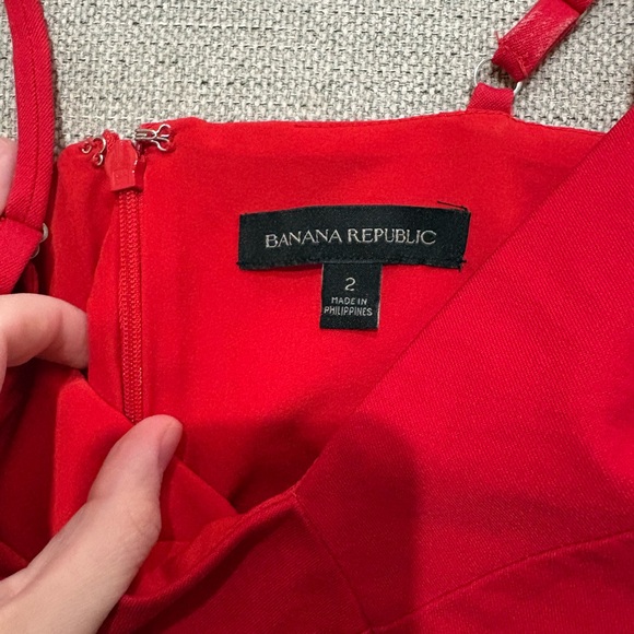 Banana Republic Vibrant Red Midi Dress - Picture 2 of 2